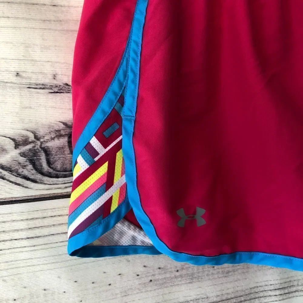 Under Armour Pink Colorful Running Shorts Small - Picture 2 of 5
